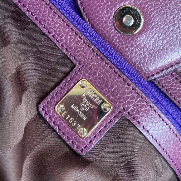 MCM Purple Satchel Bag - Picture 7 of 8